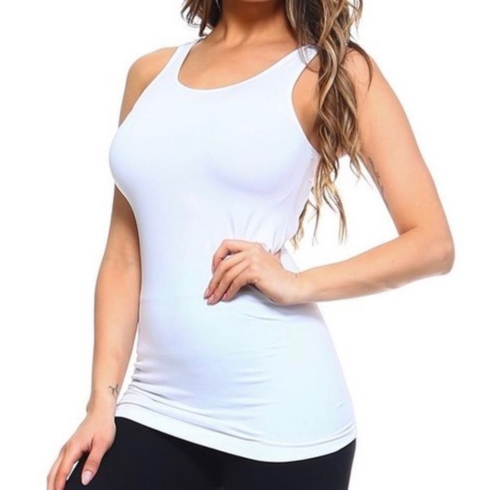 Yelete White Seamless Tank Top